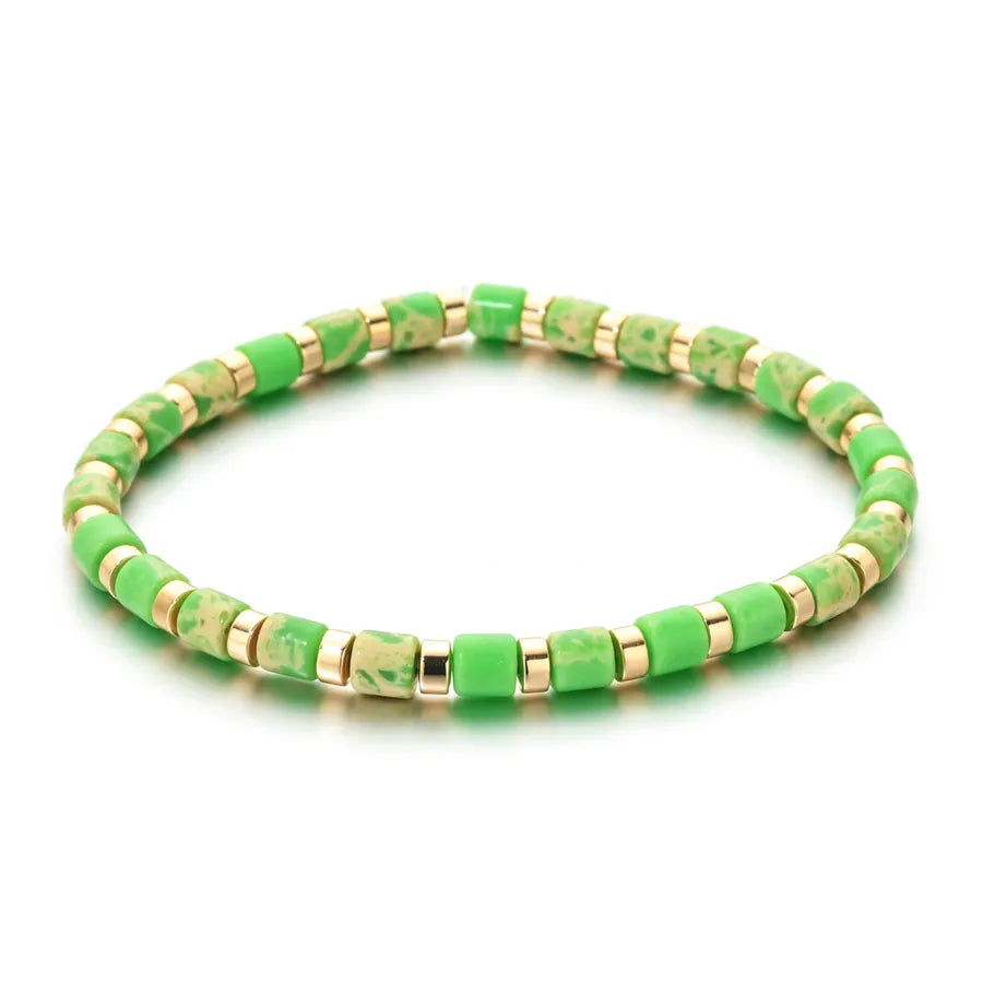 Ethnic Style Geometric natural stone Agate Beaded Chain Bracelets In Bulk