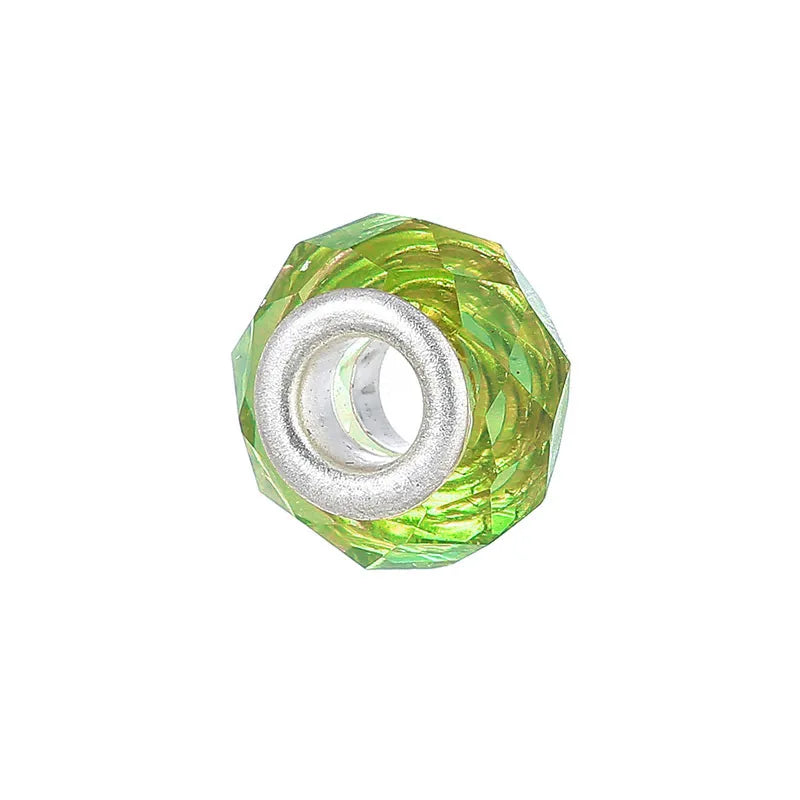 1 Piece 15*15mm Alloy Resin Geometric Polished Beads