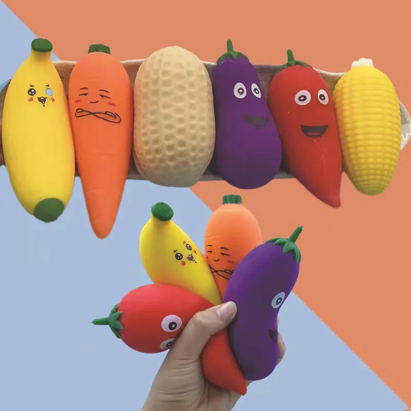 Cartoon Vegetable plastic squishy toy