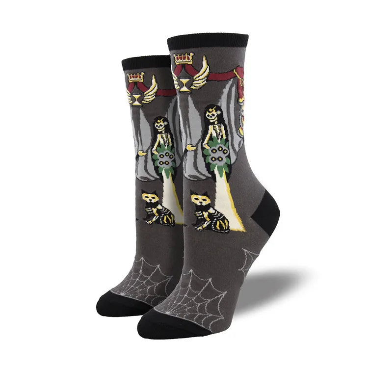New Halloween Creative Funny Pumpkin Jacquard Tide Socks for Men and Women Couple Socks