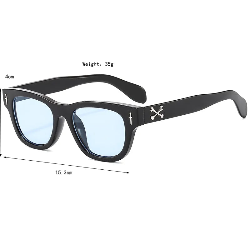 Casual Hawaiian Letter Pc Resin Square Full Frame Women's Sunglasses