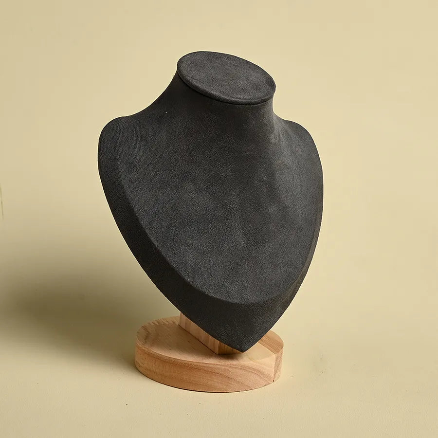 Wooden Mannequin Necklace Jewelry Display Stand Portrait Model Jewelry Accessory Showcase Handmade Simple Style All Season