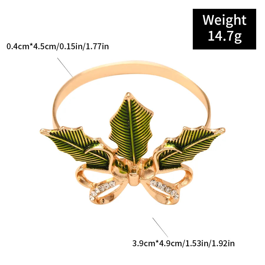 Christmas Casual Elegant Glam Christmas Tree Alloy napkin rings 1 Piece
