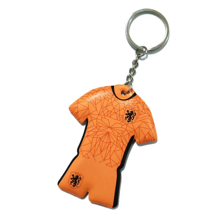 1 Piece Streetwear Color Block Football Player Plastic Unisex Keychain