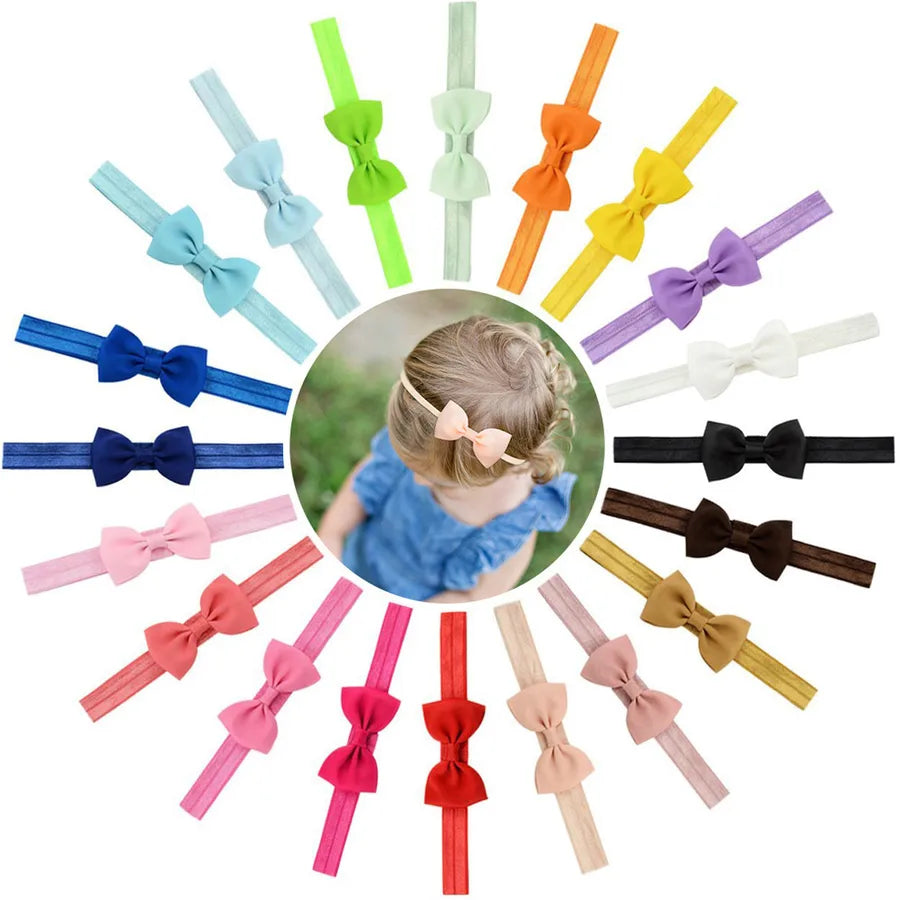 Explosive New Hairband Simple  Kidsren's Multi-color Optional Bow Rib Single Knot Headband  Hot Sale