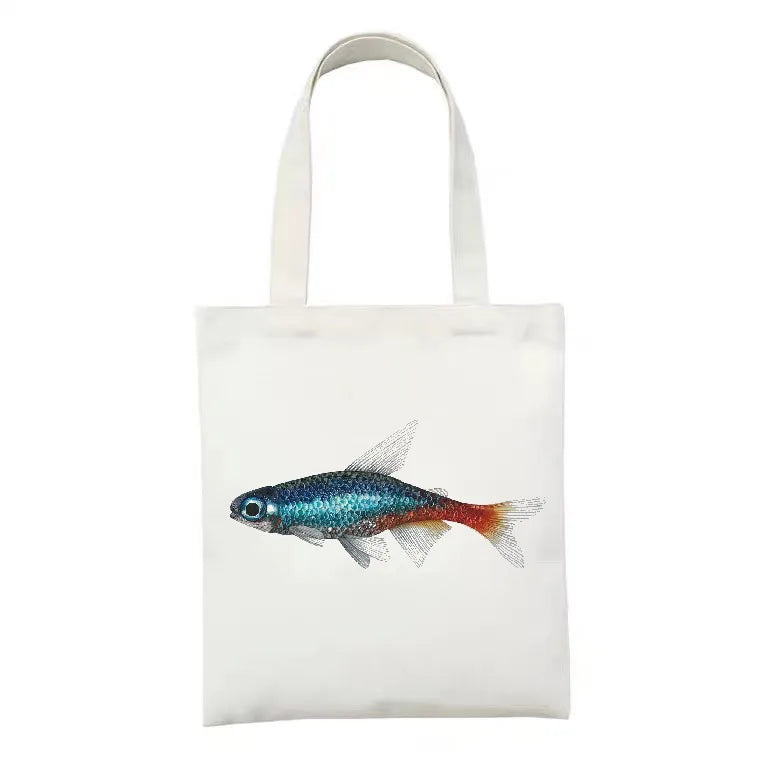 women's simple style artistic animal mushroom butterfly shopping bags