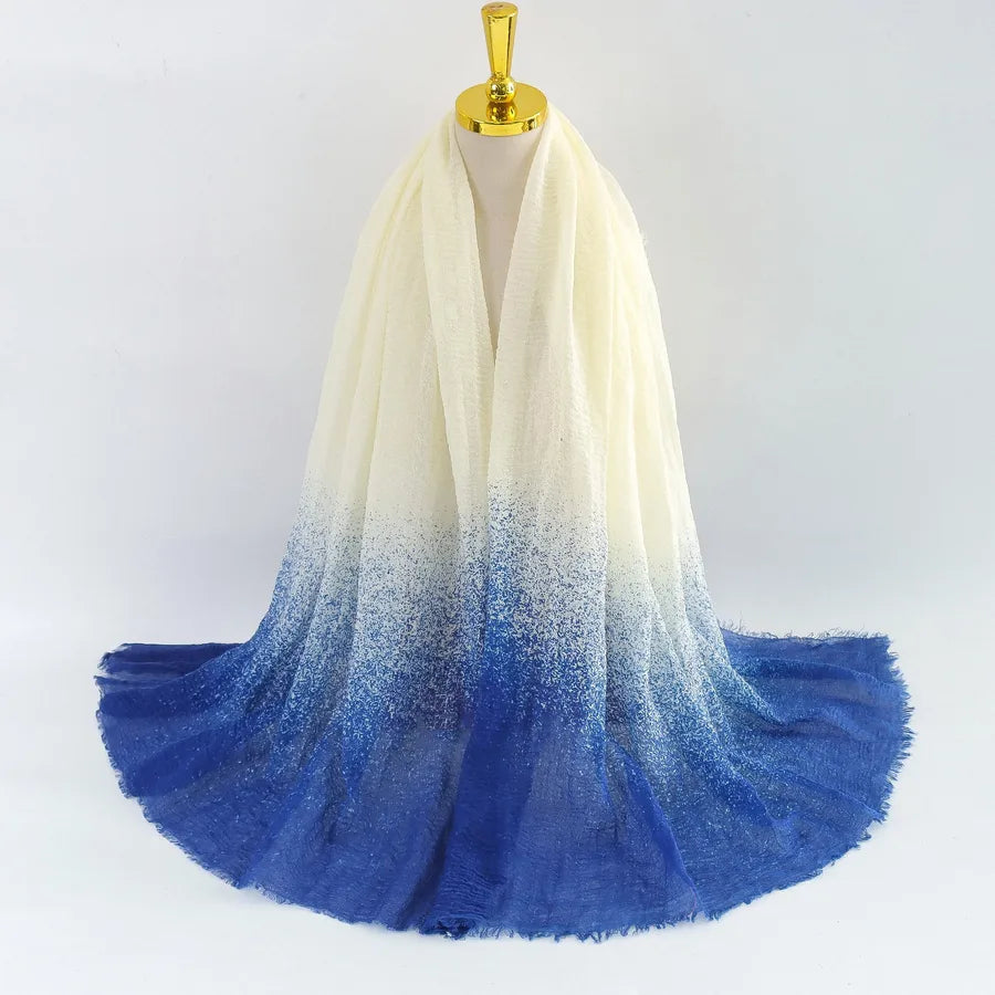 Women's Elegant Simple Style Gradient Color Viscose fiber Scarf