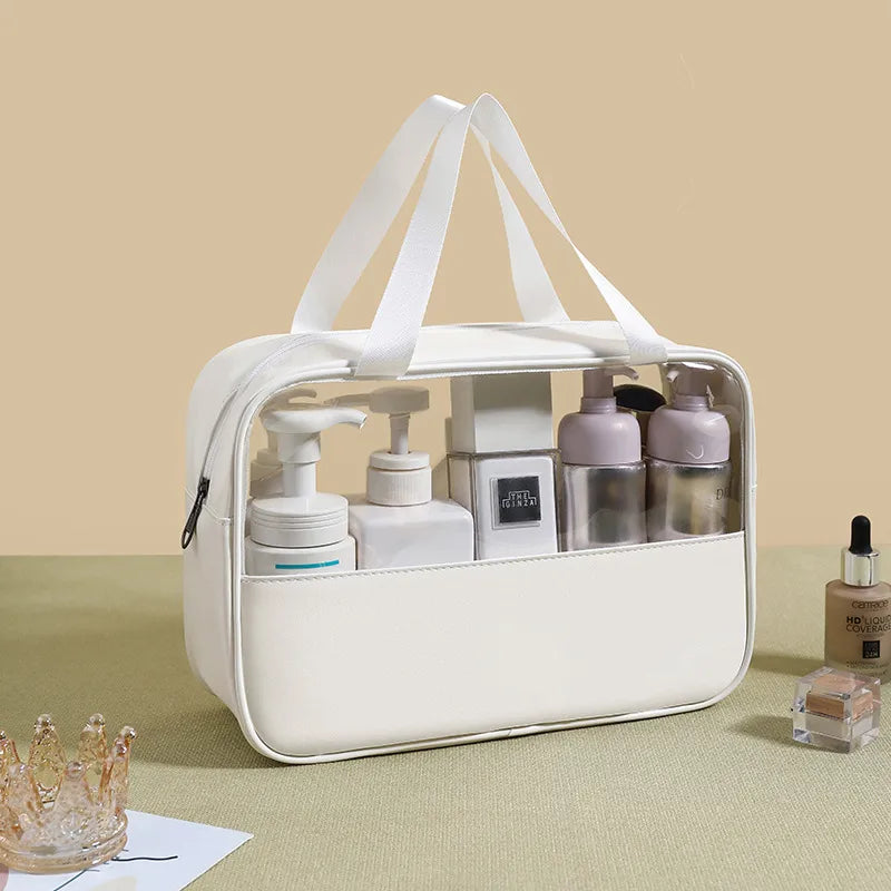 cute pastoral solid color pu leather makeup bags