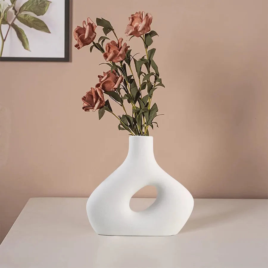 Casual Classic Style Geometric ceramics Vase Artificial Decorations