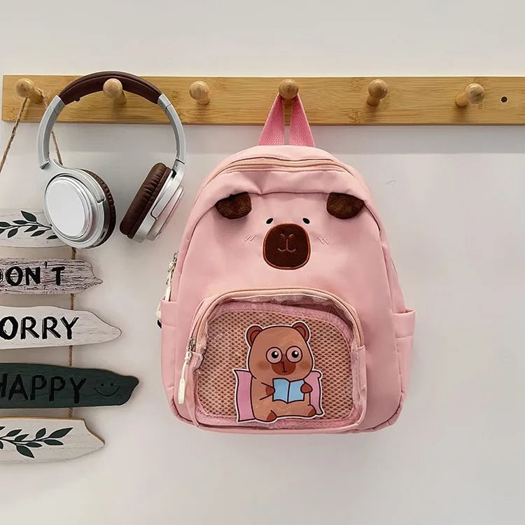 Capybara Casual School Kids Backpack Functional Backpack