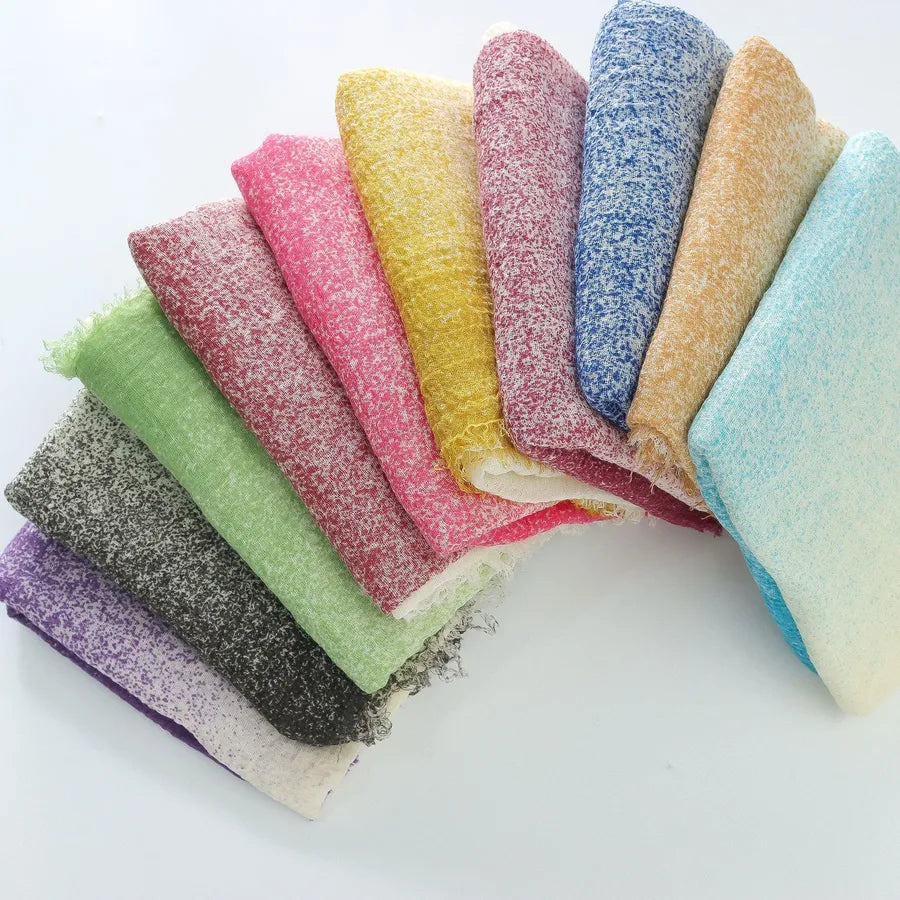 Women's Elegant Simple Style Gradient Color Viscose fiber Scarf