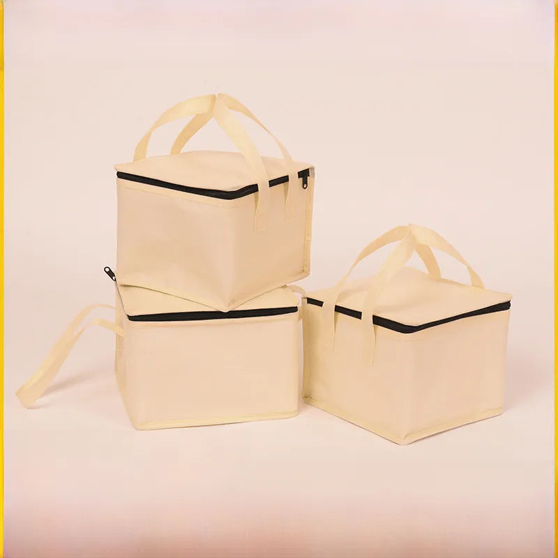Birthday cake insulation bag takeaway special aluminum foil portable non-woven insulation bag large capacity insulation bag wholesale