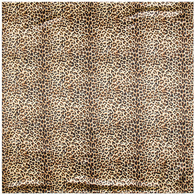 Unisex Vintage Style Leopard Satin Silk Scarf