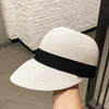 Unisex Basic Classic Style Solid Color Curved Eaves Straw Hat
