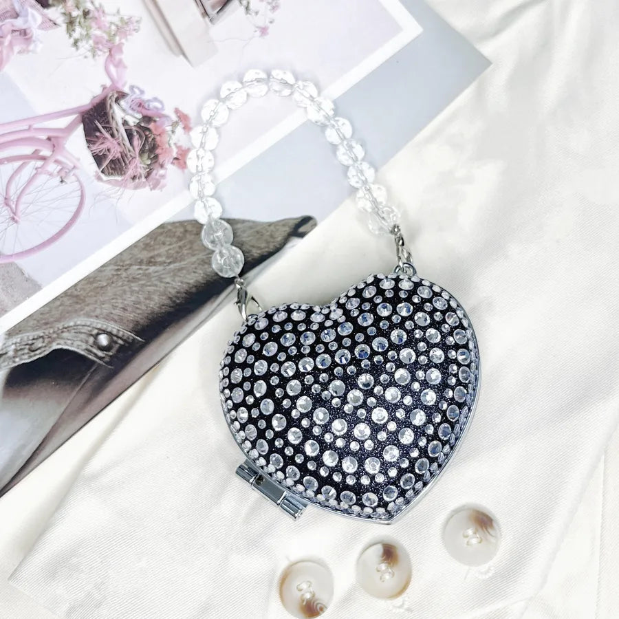Women's Mini Acrylic Heart Shape Streetwear Heart-shaped Magnetic Buckle Shoulder Bag Handbag
