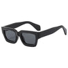 simple style color block leopard pc square full frame men's sunglasses