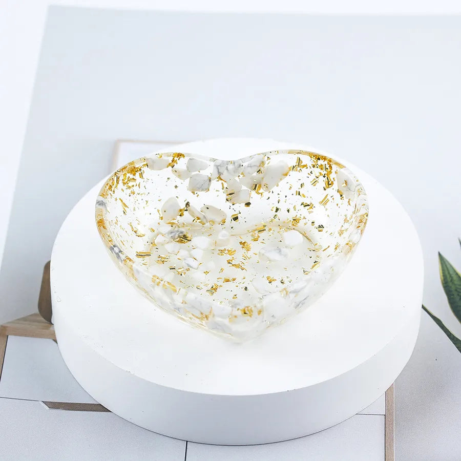 Simple Style Heart Shape Crystal gravel Amethyst