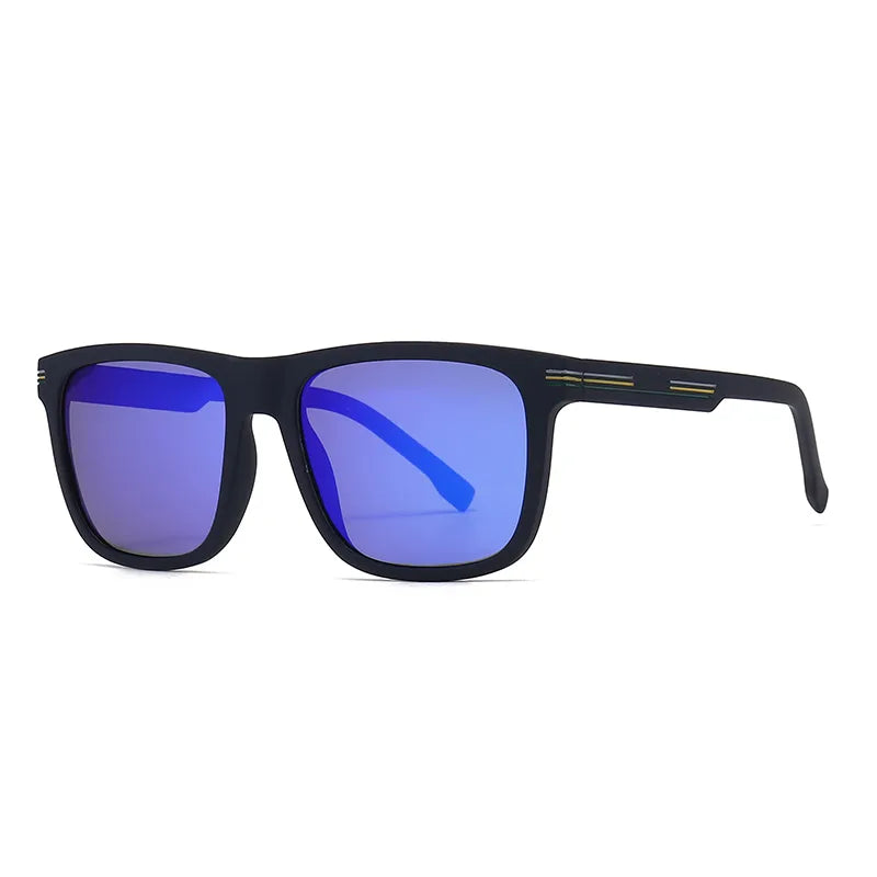 modern style solid color pc square full frame men's sunglasses