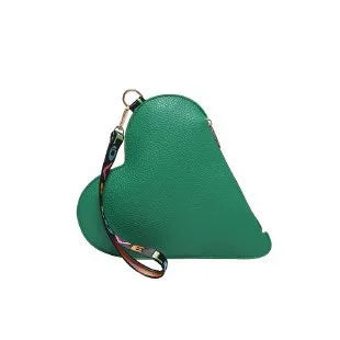 Black Red Yellow Pu Leather Solid Color Heart-shaped Clutches