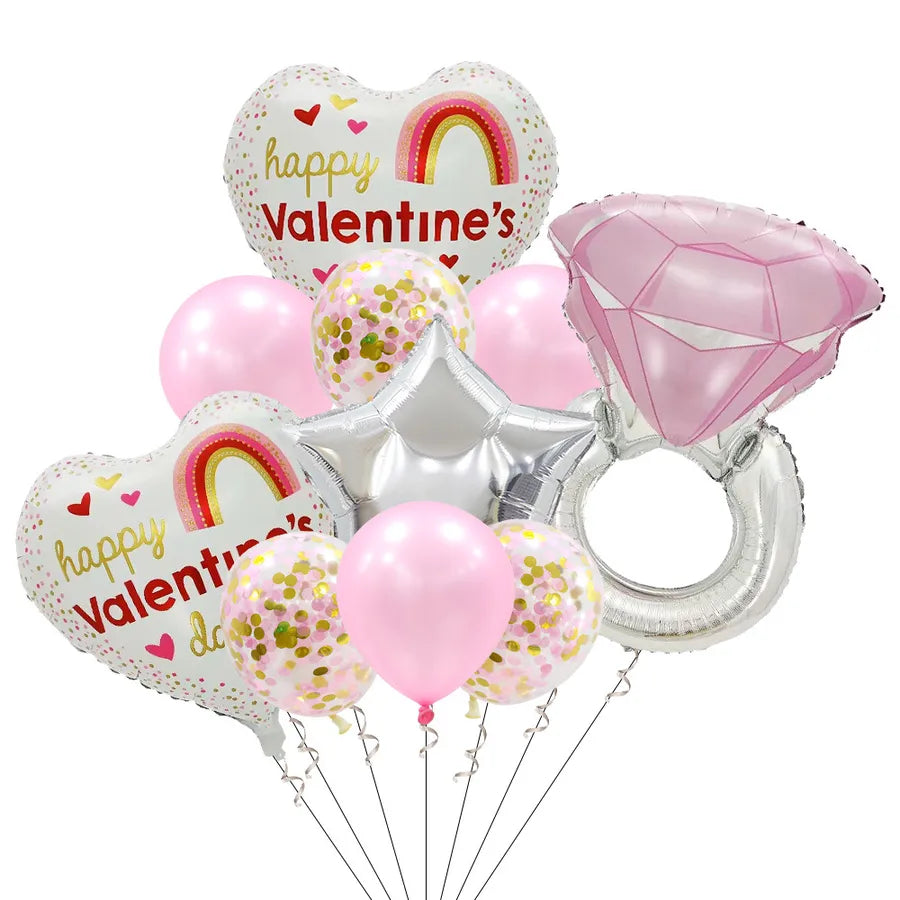wedding season valentine's day sweet letter heart shape aluminum film wedding party balloons