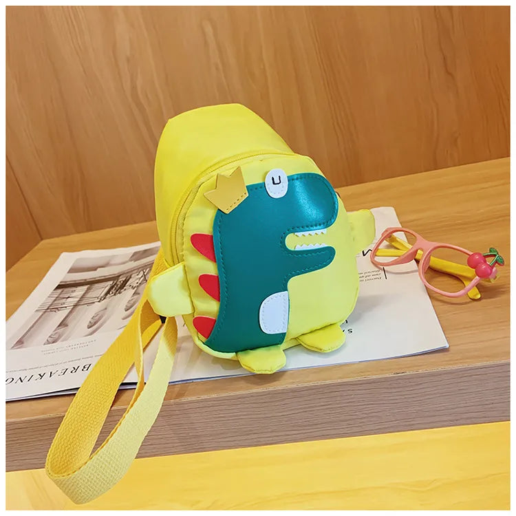 Children's cartoon chest bag cute little dinosaur cartoon crossbody shoulder bag lightweight fashion change fashion waist bag wholesale