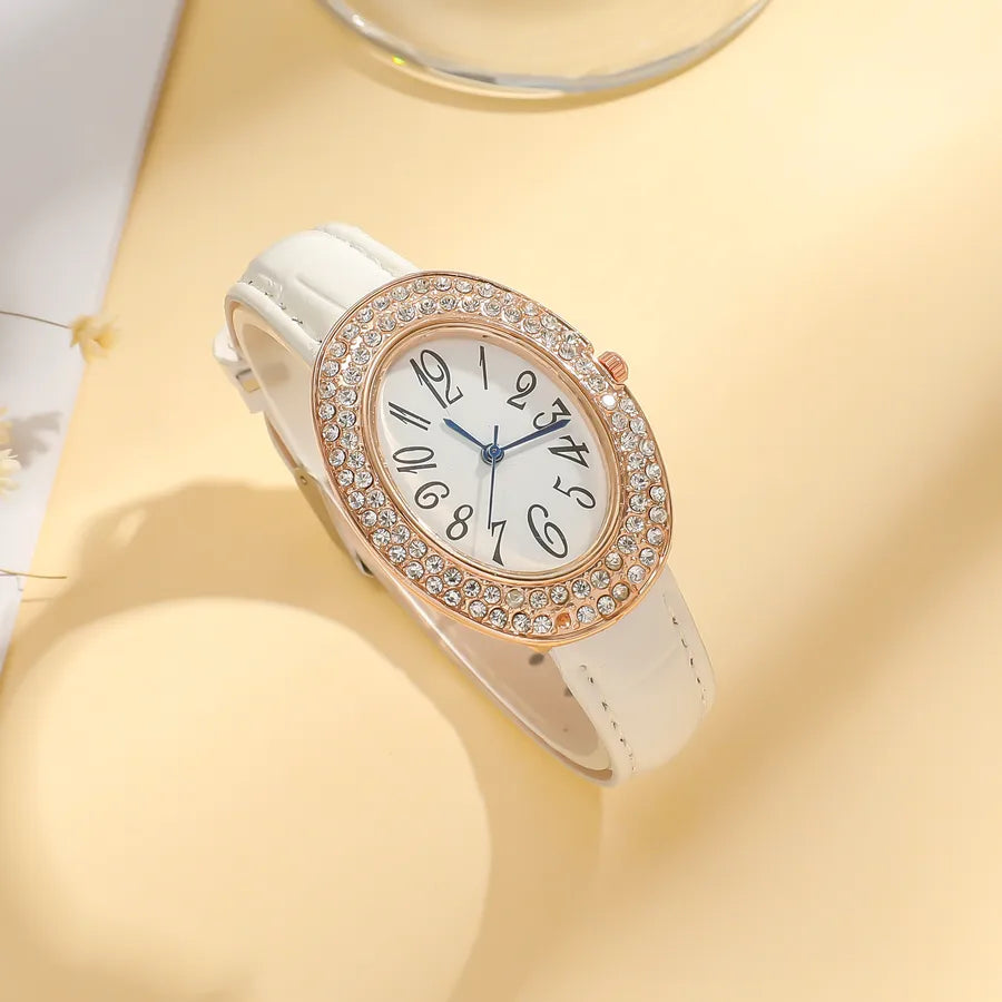 Casual Solid Color Buckle Quartz Women's Watches