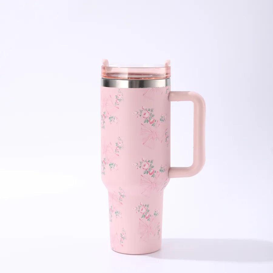 Elegant Flower 304 Stainless Steel Thermos Cup 1 Piece