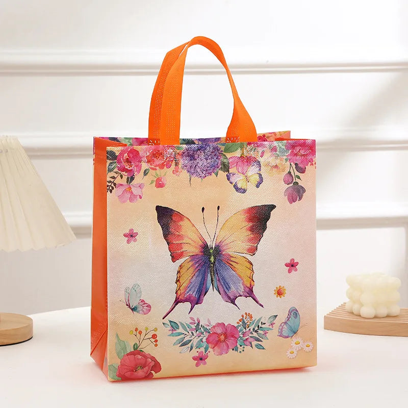 birthday fashion butterfly nonwoven birthday gift bags 1 piece