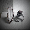 Vintage Style Baroque Style Irregular Natural White Crystal Asymmetrical Irregular Handmade Crystal Women's Adjustable Ring