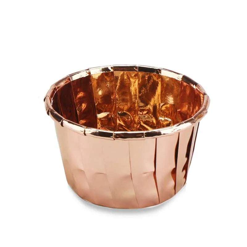 Simple Style Solid Color Double-Sided Aluminum Composite Paper Bakeware cake cups