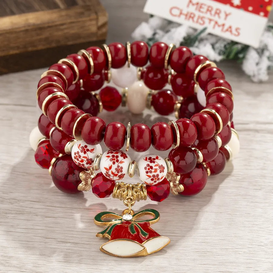 Christmas Gift Bohemian Multi-Layer Bead String Jewelry DIY Crystal String Beads Women's Christmas Bracelet