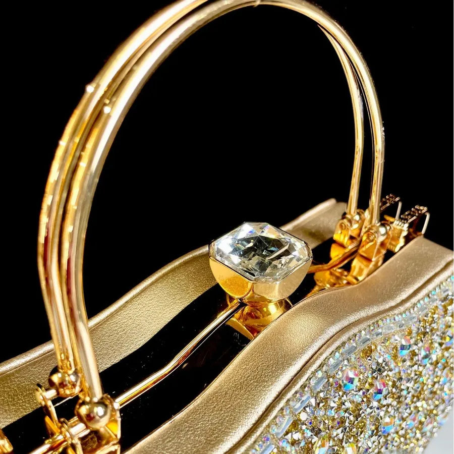 New Cross-border Exquisite Evening Bag Diamond Clutch Bag Women's Cheongsam Bag Celebrity Banquet Handbag Rhinestones