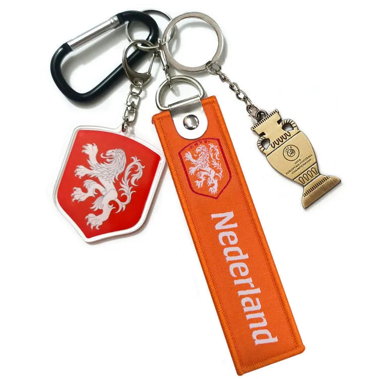 Modern Style Vocabulary Words/Name National Flag Acrylic Alloy Cloth Unisex Spring Ring Trigger Clasp Closure Keychain
