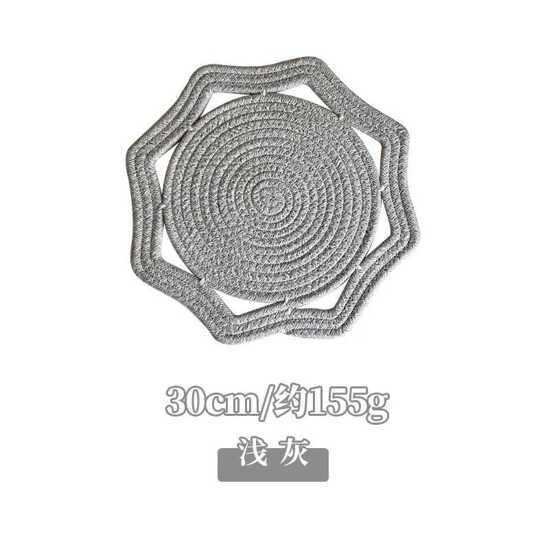 Casual Pastoral Multicolor cotton rope Placemat 1 Piece