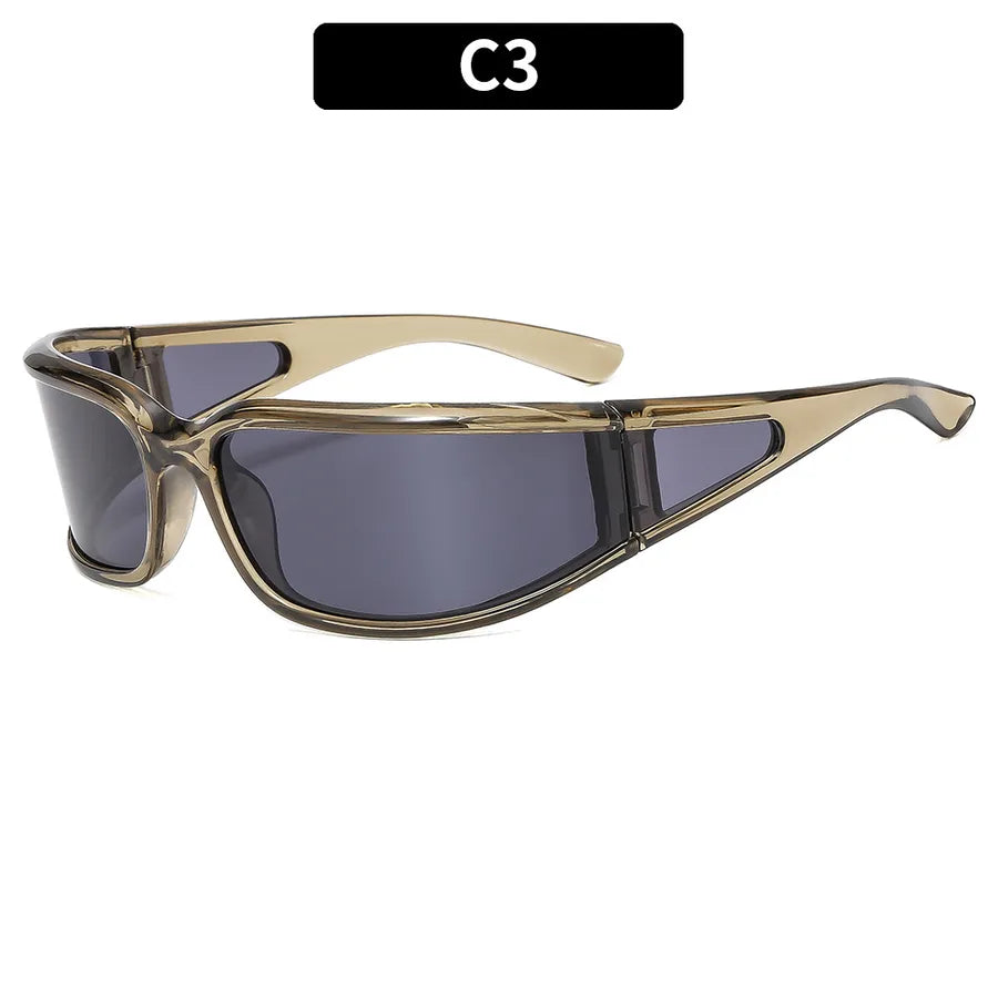Streetwear Solid Color Pc Oval Frame Full Frame Glasses