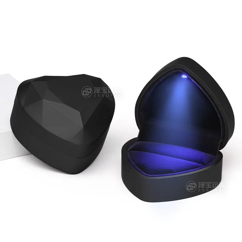 Spot love Led ring box new high-grade red pendant box jewelry storage box wholesale jewelry box small