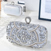 Handmade Beaded Diamond Evening Bag Clutch For Women Square Shape Lock Buckle Closure Polyester Material Embroidery Fashion Element