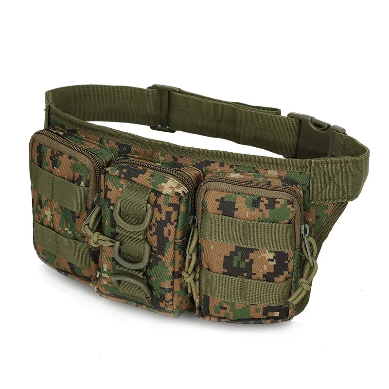 Unisex Simple Style Camouflage Oxford Cloth Waist Bags