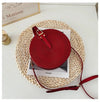 women's small pvc solid color streetwear zipper circle bag