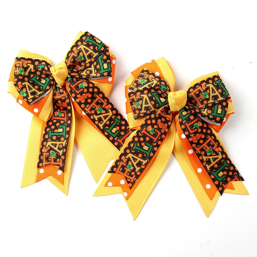 Halloween Butterfly Knot Ribbon Hair Clip Spider Ghost Girls Children's Funny Hair Accessories  Style