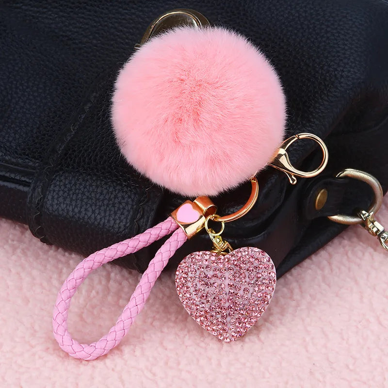 Simple Style Commute Solid Color Metal Women's Bag Pendant Keychain