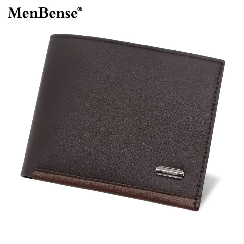 men's letter pu leather open wallets