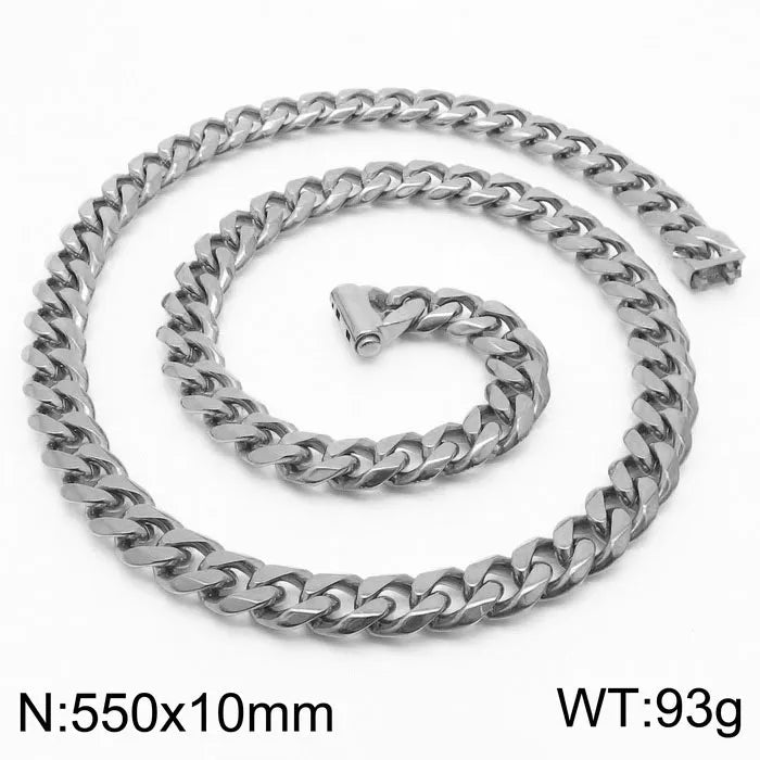 Stainless Steel 18K Gold Plated Hip-Hop Plating Solid Color Necklace