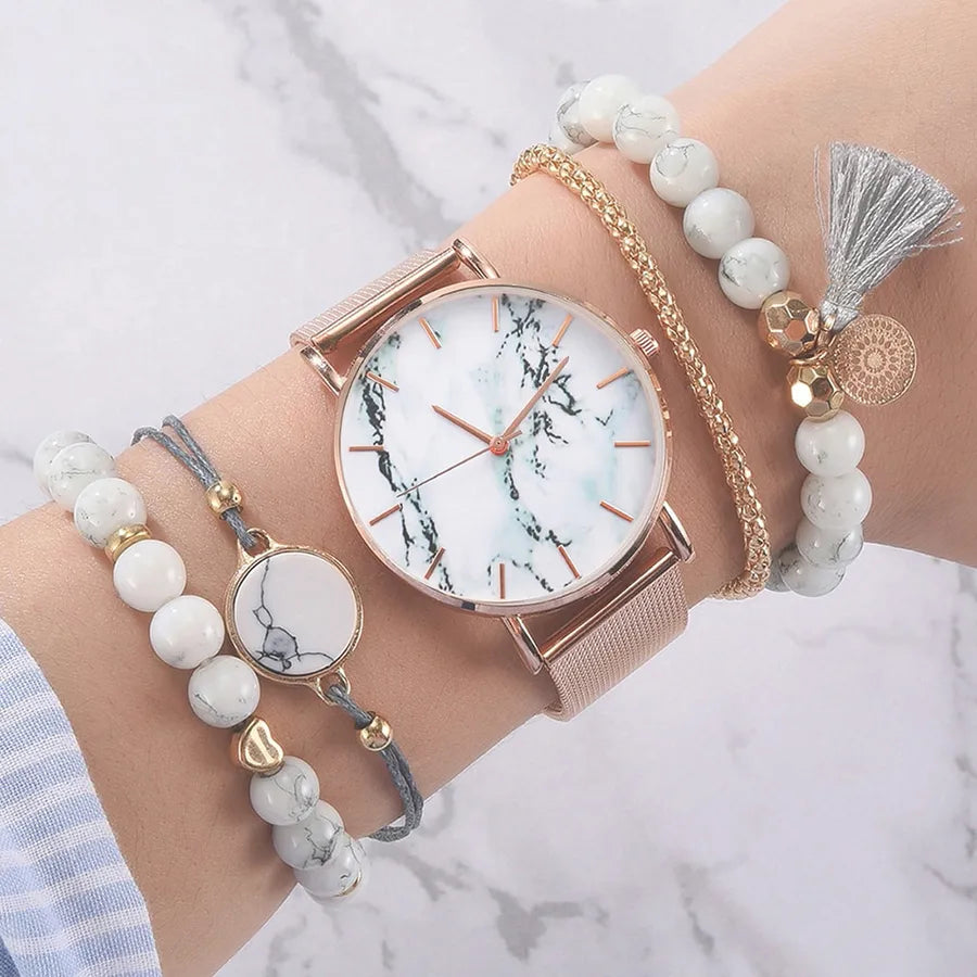 fashion solid color buckle quartz women's watches