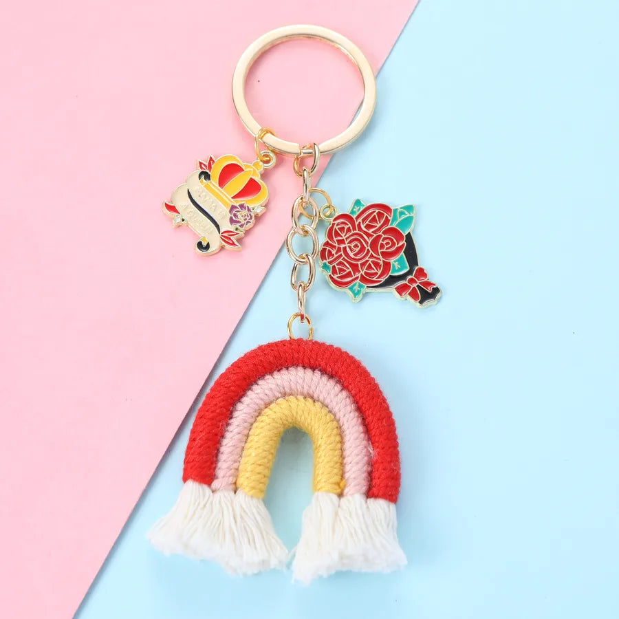 Casual Cute Luxurious Letter Alloy Asymmetrical Keychain