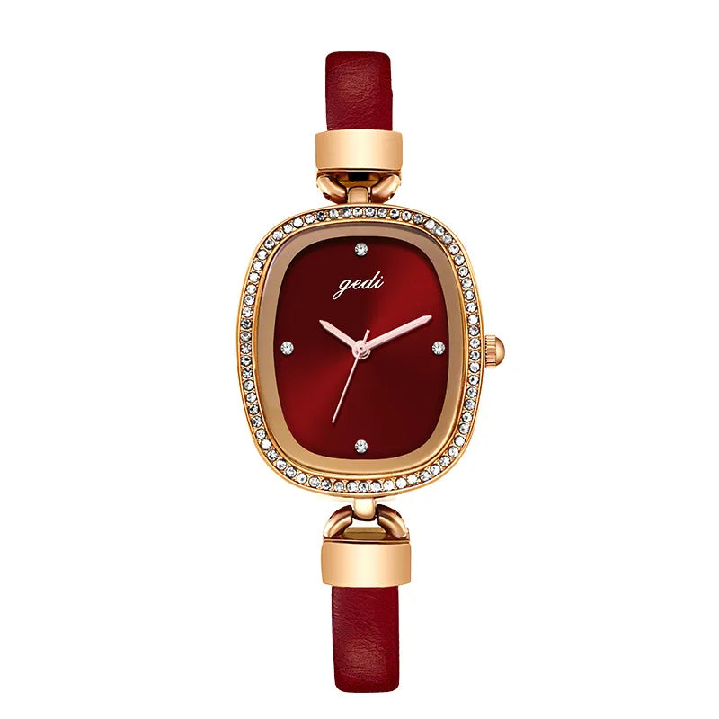 Simple Style Solid Color Buckle Quartz Watch Women's Watches