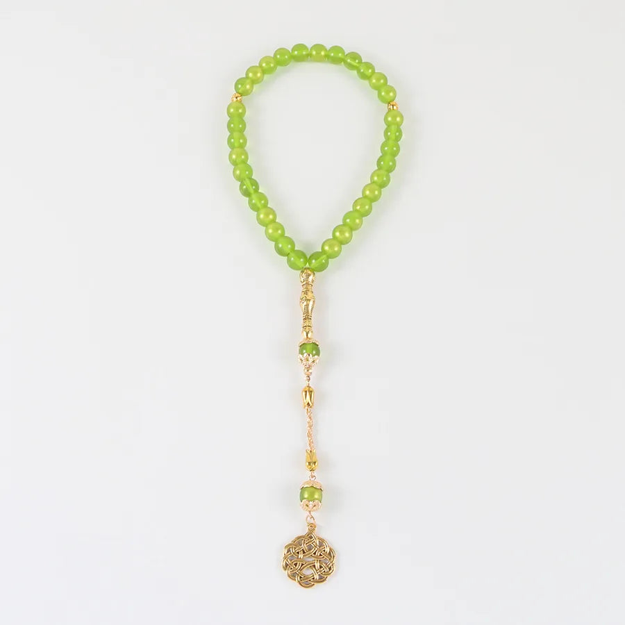 Classical Handmade Round Knot Alloy Glass Wholesale Rosary Bracelets