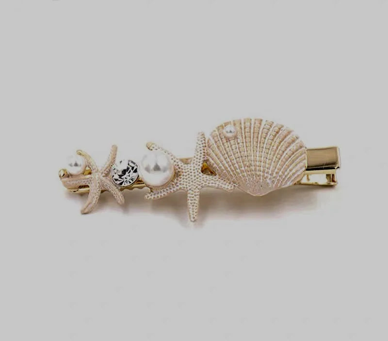 Marine Style Women's Starfish Shell Alloy Hair Clip
