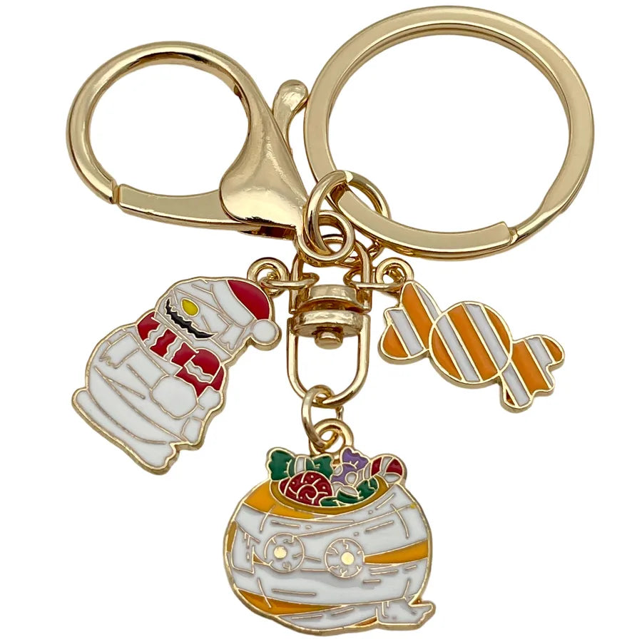 Halloween Ghost Cartoon Couple Car Keychain Pendant Ring Creative Personalized Alloy Bag Decorations Small Hanging Ornaments