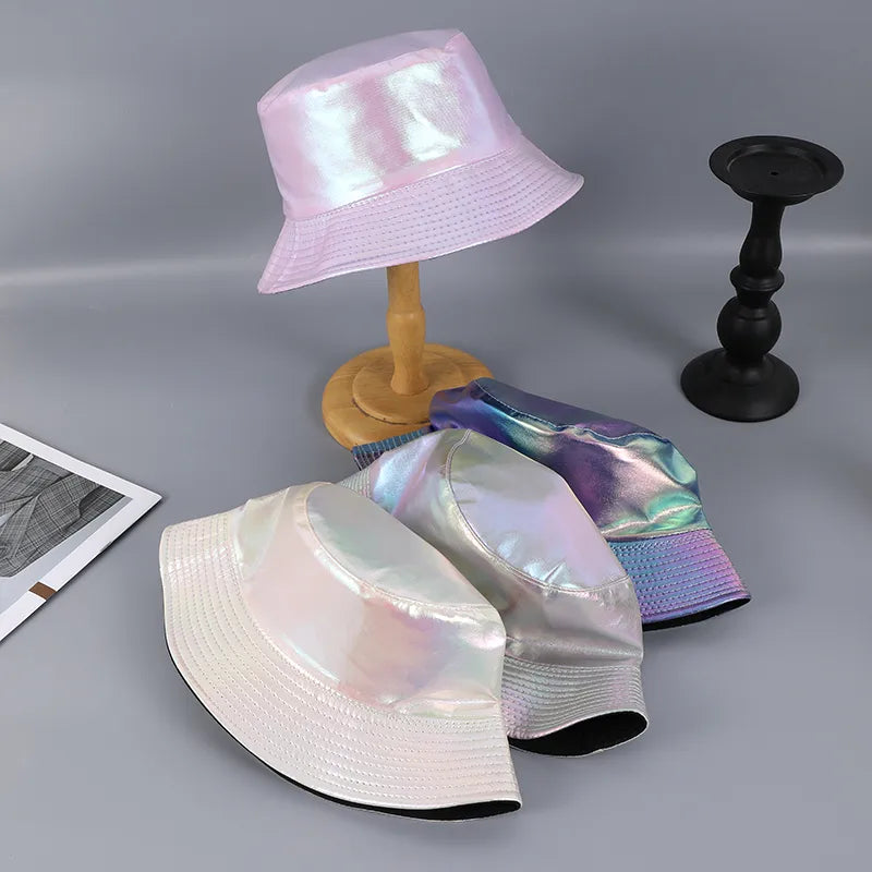 Women's Casual Japanese Style Commute Light panel Wide Eaves Bucket Hat